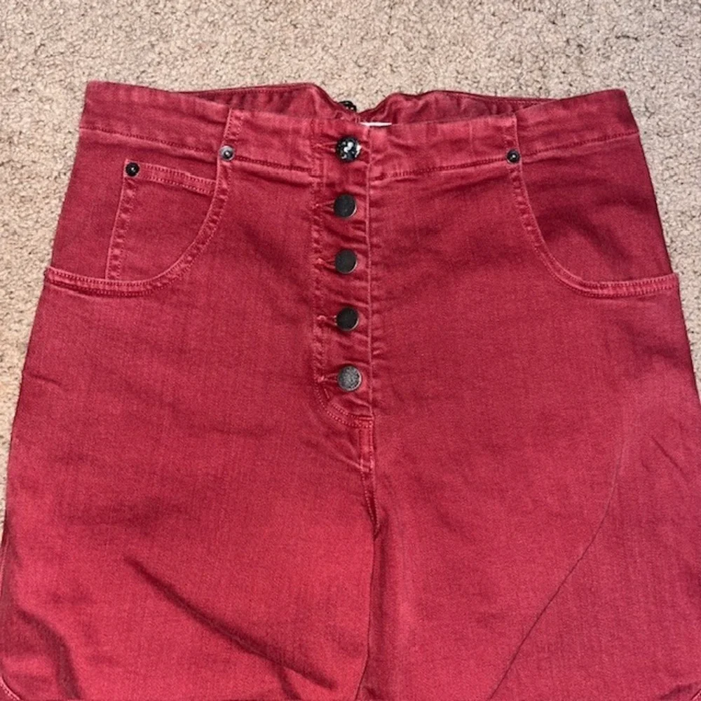 Rachel Comey Elkin Pants High Rise Wide Leg Cinch Back Pomona Overdye Paprika‎ 2